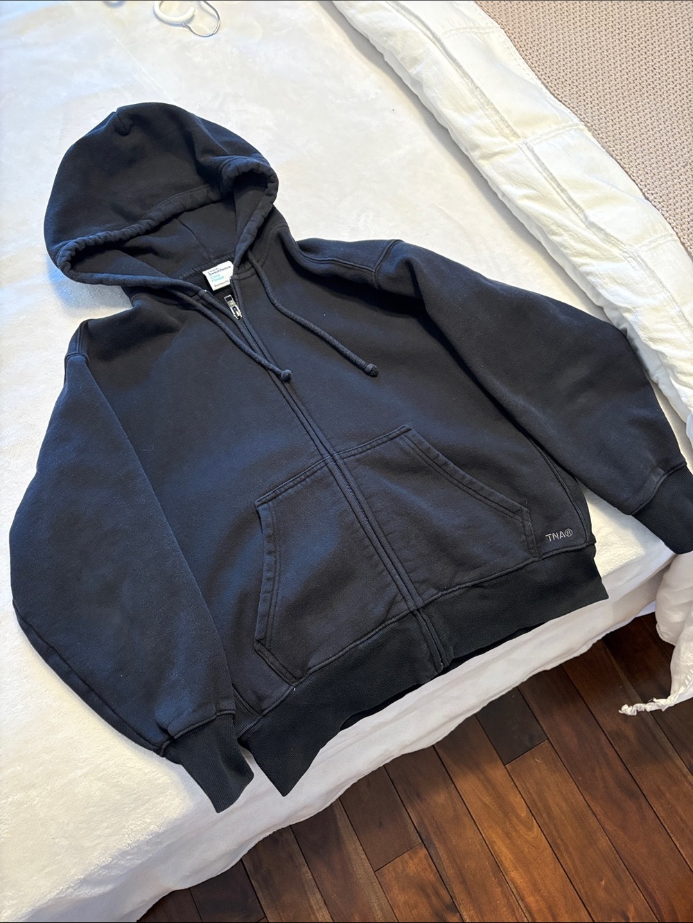 TNA Black Full-Zip Hoodie Sweater